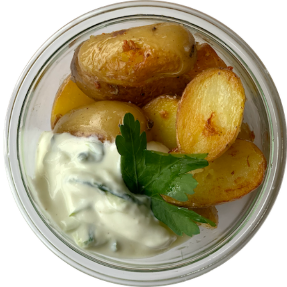 Bratlinge mit Kräuterquark